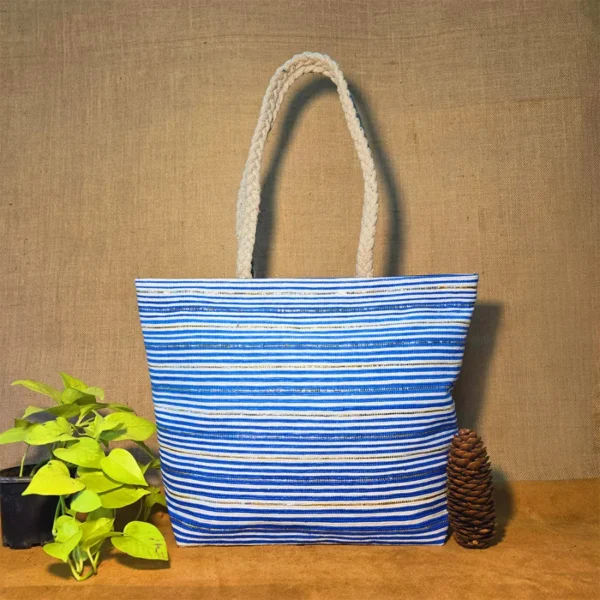 Upcycled plastic weaving bag