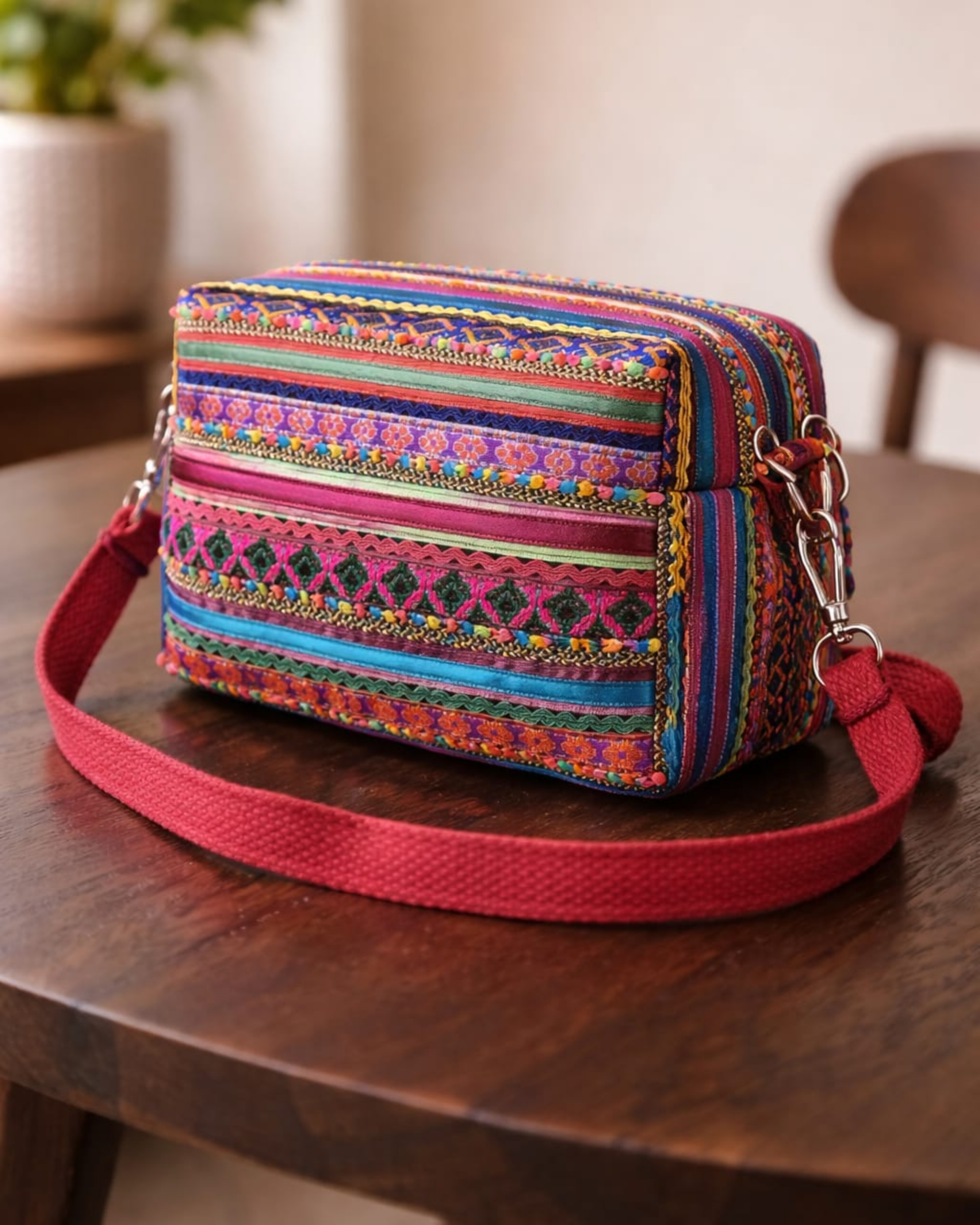 Hari Jari Art Pabi Box Sling Bag
