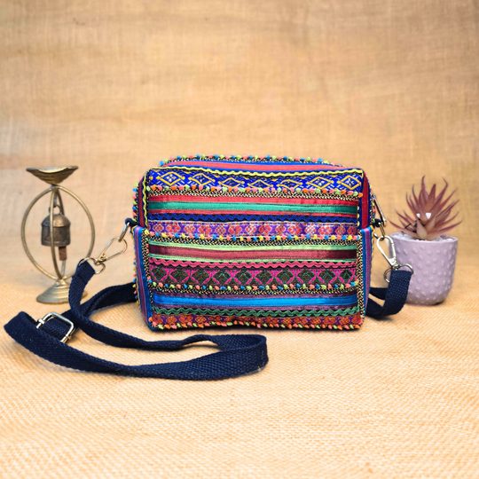 Hari Jari Art Pabi Box Sling Bag