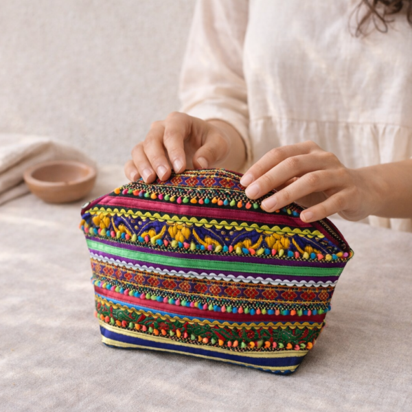 Hari Jari bucket shaped safari Pabi Pouch
